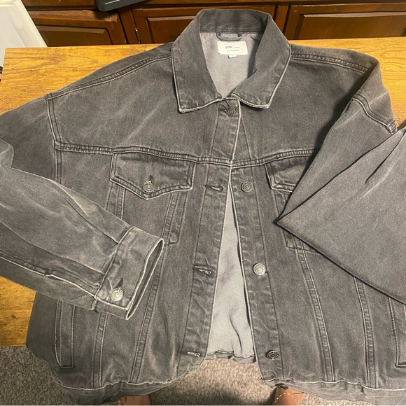 TNR In LA Women’s Jean Jacket Black Large Denim Button Up Long Sleeve - Picture 5 of 6